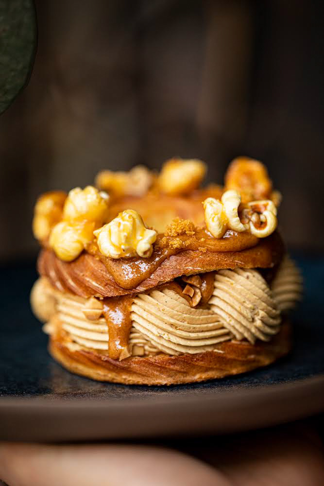 Paris-Brest pastry with praline cream