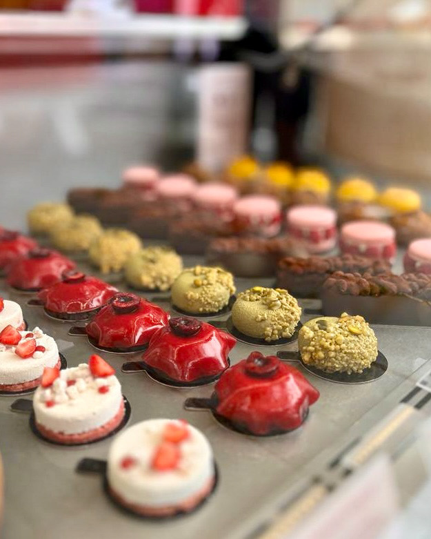 Plant-based pastry selection at a festival in Paris