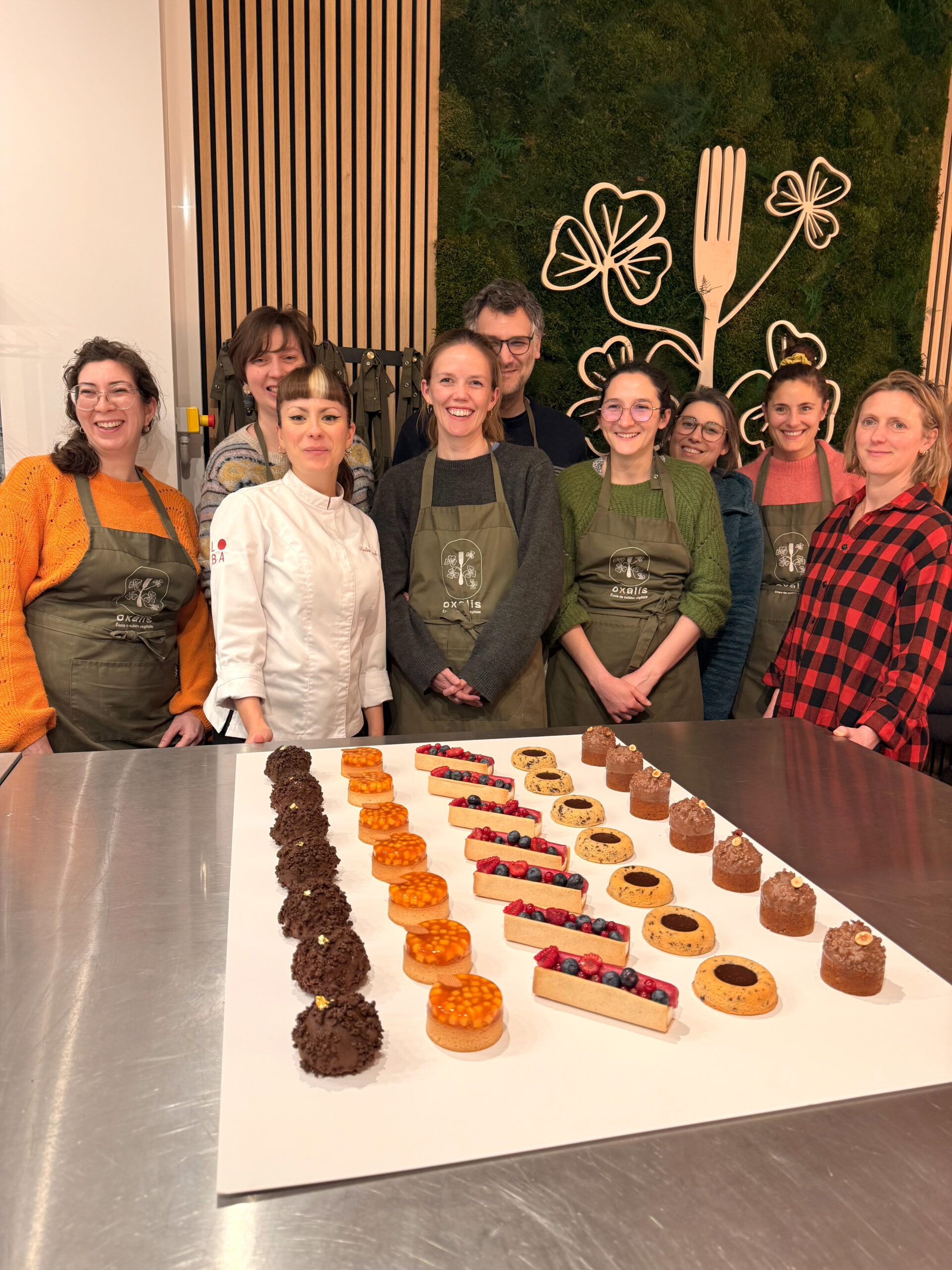 Vegan pastry masterclass group in Belgium