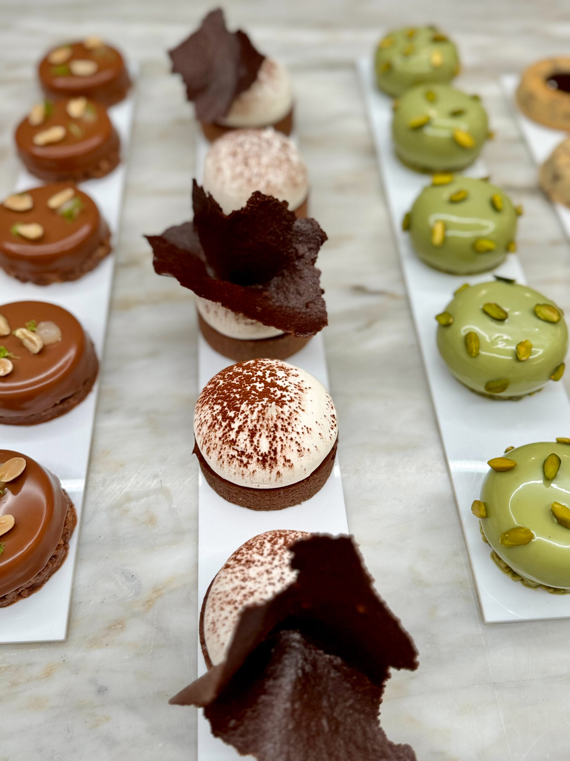Plant-based pastry desserts from a masterclass in the UK