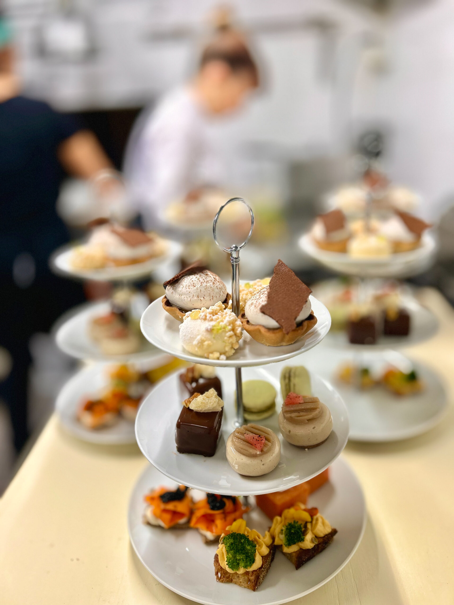 Plant-based pastry display at a Loba Pâtisserie pop-up